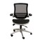 Emma and Oliver Mid-Back Transparent Mesh Executive Swivel Office Chair with Flip-Up Arms